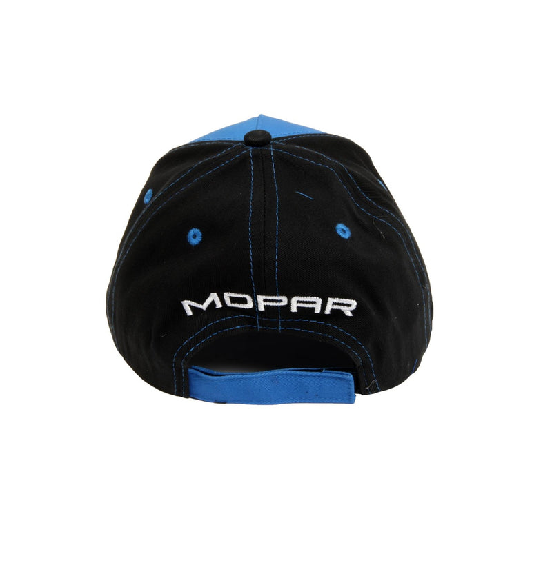 Mopar Blue to Black Faded Offset Logo Hat