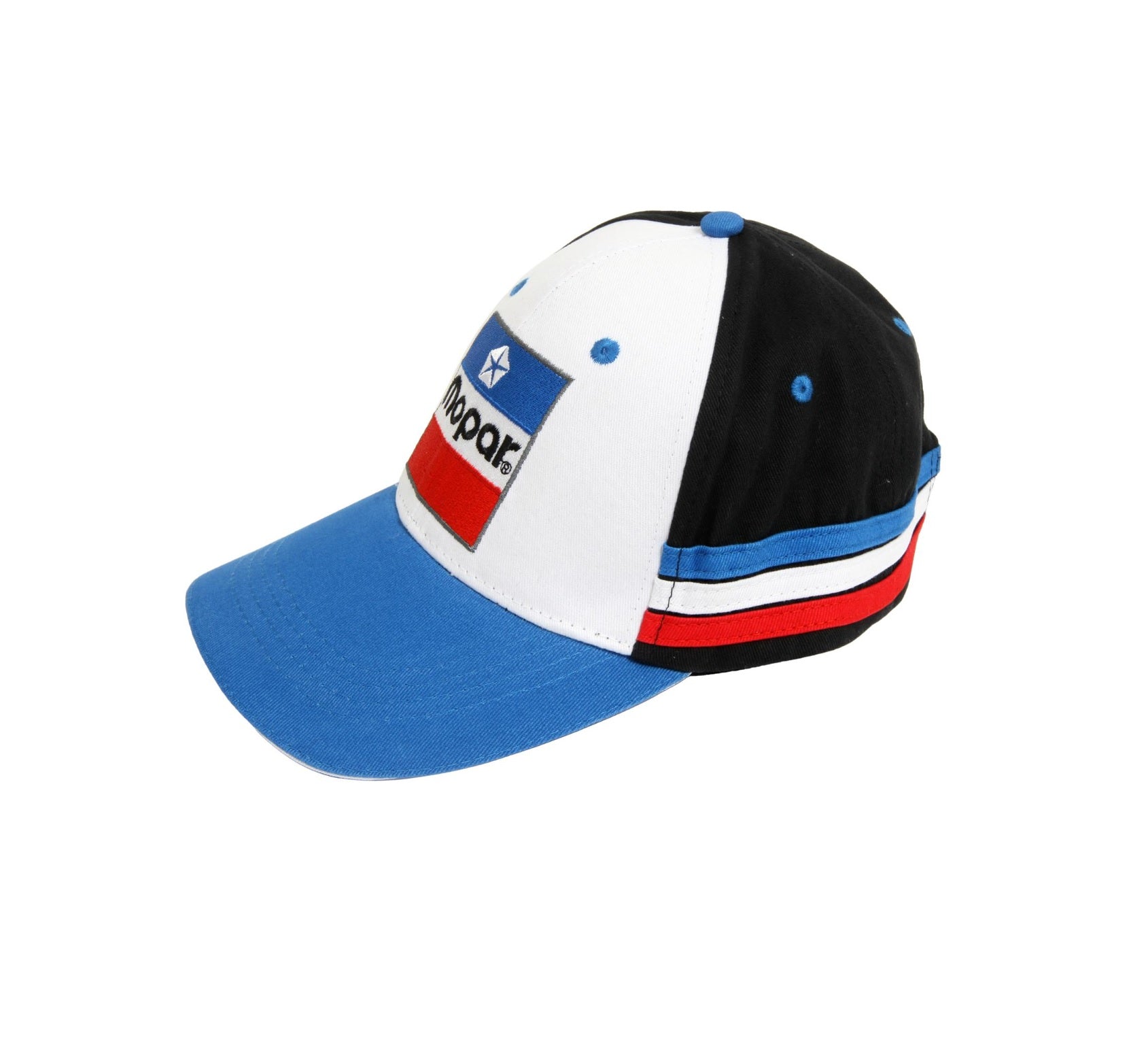 MOPAR Hat Cap – Vintage 1972 Logo – Red White Blue Patch – Adjustable Baseball Cap – Black