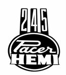 245 Pacer Die Cut Bonnet Decal
