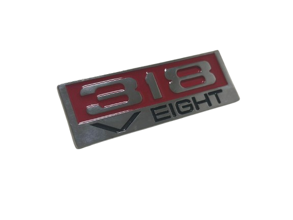 318 V Eight "Red" MOTIF Front Fender Badge Suits VH