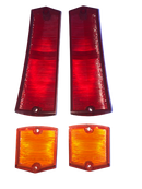 Tail Light & Turn Signal Amber Lens Set Suits AP5, AP6 & VC Ute & Wagon - Steel Die Tooled