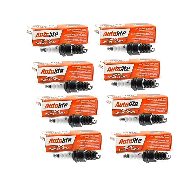 Autolite 3924 Spark Plug Set of X8 : Suits Chrysler Small Block with Alloy Heads