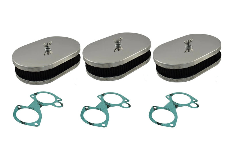 Triple Weber Air Cleaner Set - 45mm Elements