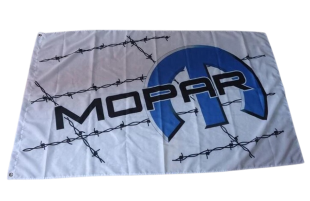 Mopar Barbed Wire  Banner Flag