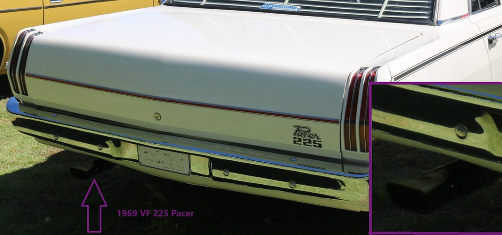 Vg Pacer Rear Sticker Exhaust Tip Suits Valiant Pacer VF & VG Pacer Models, including E31