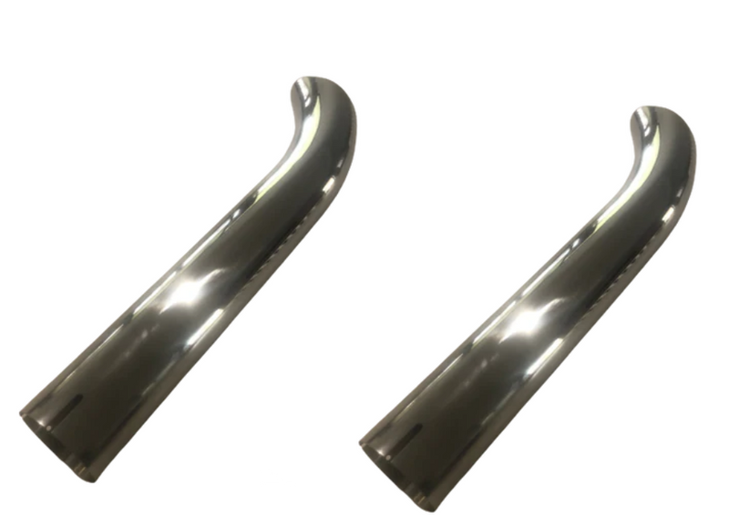 Exhaust Tip Upswept Dual Tip Set (Sand Bent) Suits Charger, Pacer & 770