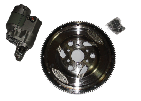 Billet Steel Self Cooling Flywheel & Mini Starter Kit : Suits Hemi 6, Slant 6