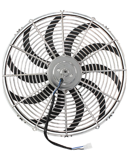 16" Chrome Finish Electric Thermo Fan