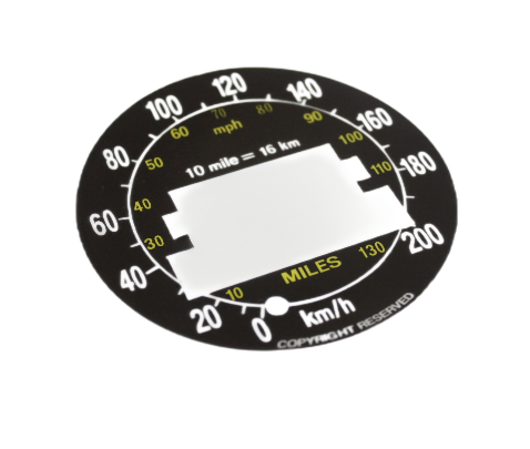 Speedo Gauge Conversion Decal :vg 770 & Pacer | Interior