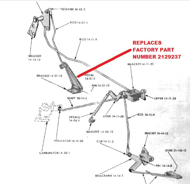 Image 3: Accelerator Pedal : RV1 & SV1 Valiant - Interior