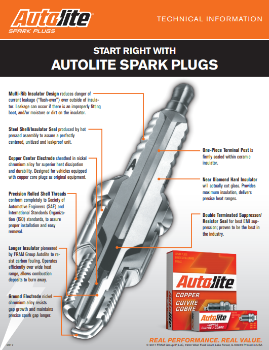 Image 2: Autolite Spark Plug Set of 6X : Suits Slant 6 & Hemi 6 - Mopar