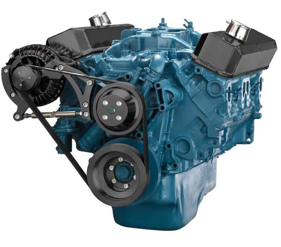 Serpentine Belt Conversion Kit Stealth Black Suits Chrysler Small Bl