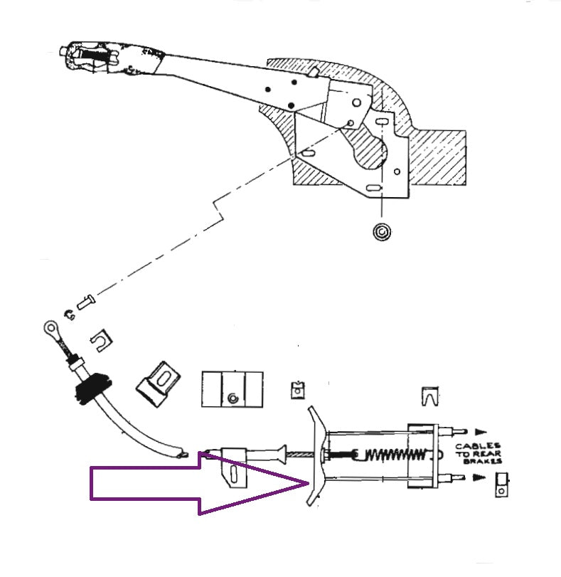 Handbrake Equalizer Bracket - Suits VH-CM