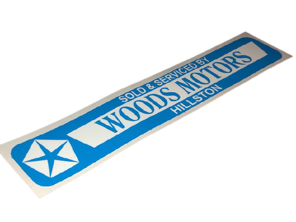 Woods Motors of Hillstone - NSW : Dealership Decal
