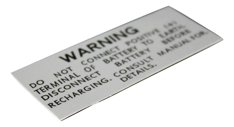 Valiant Battery Warning Decal - Decals