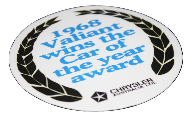 VE Valiant Car of the Year Decal - Decals