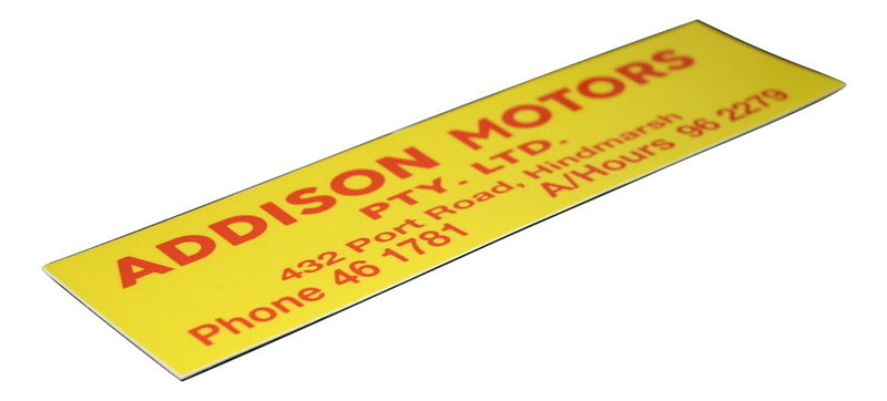 Addison Motors of Hindmarsh - Decals