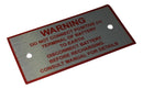 Battery Warning Plate RV1/SV1 - Decals