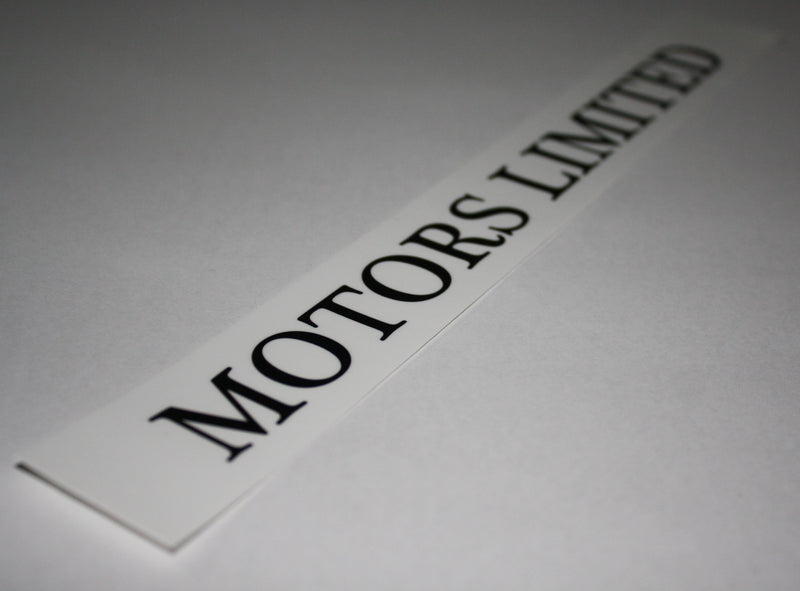 Motors Limited - Decals