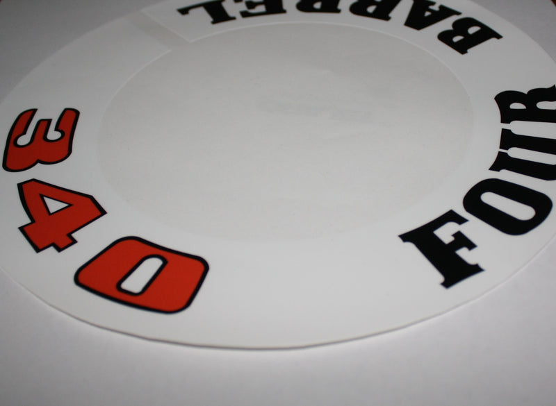 340 Four Barrel Air Cleaner Decal - Decals