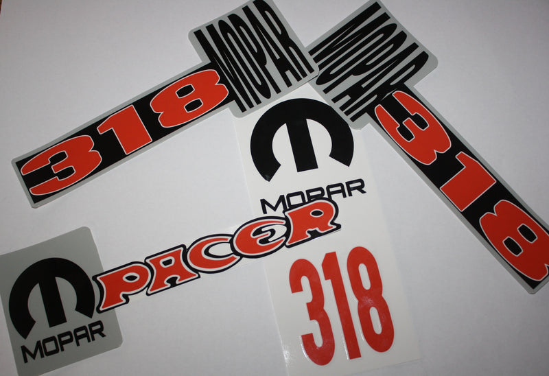 Mopar Pacer 318 : Custom Body Decal Set - Decals