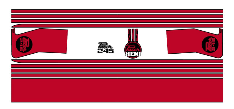 Body Stripe Kit : VG Pacer Sedan A88/84 Red - Decals