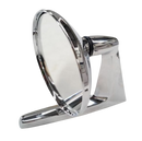 Mirror Universal Round Door  - Square edged base / Chrome finish