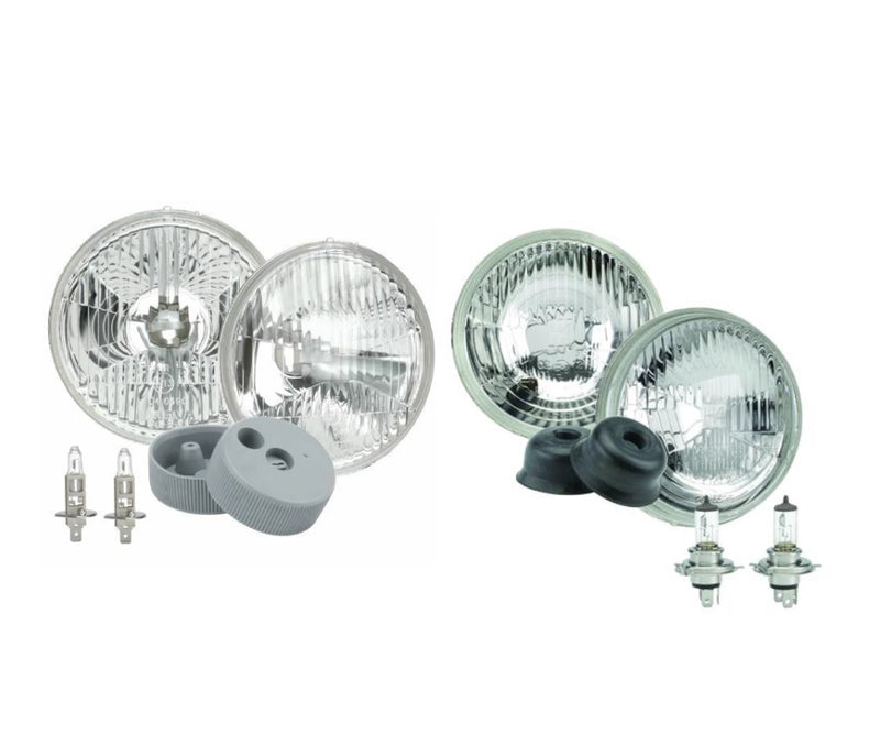 thumbnail image 2 of NEOLITE 5 3/4" Round Halogen Headlight Conversion Kit With H4 Bulbs – Chrome 2 of 5