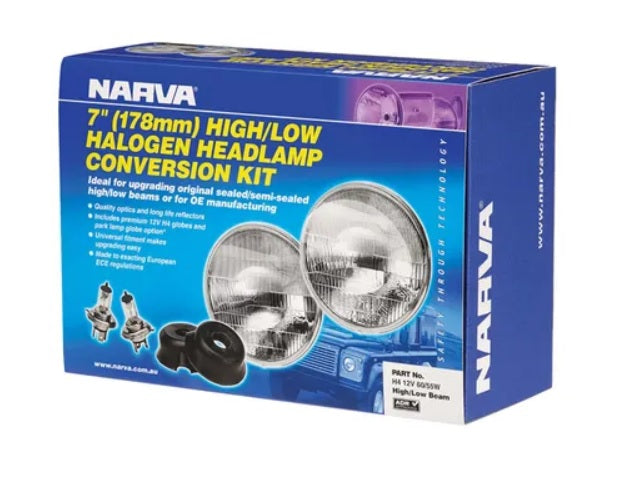 Narva 7" Round Headlamp H4 Conversion Kit Suits AP VC VE VF VJ VK