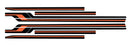 Chrysler Valiant CL Panelvan : A53 Sports Pack Stripe Kit Orange/Black