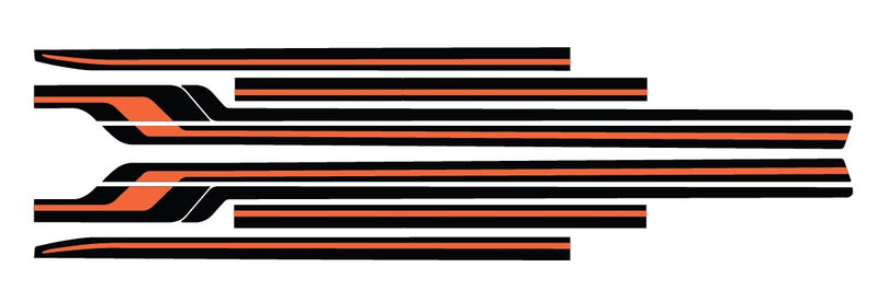 Chrysler Valiant CL Panelvan : A53 Sports Pack Stripe Kit Orange/Black