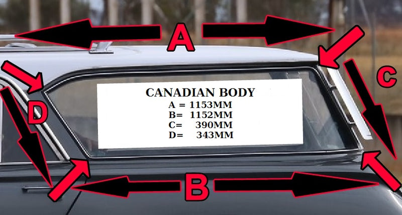 Image 2: Canadian Body Safari Wagon Rear Cargo Side Glass Seal Set (Candaian Type) : AP5 AP6 - Body