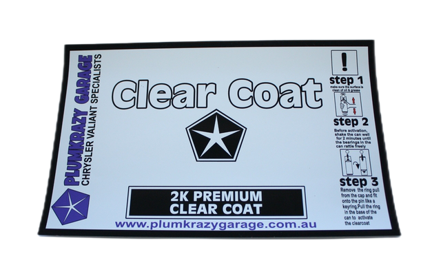 2K Premium Paint - Clear COAT- Aerosol High Temp Engine Paint