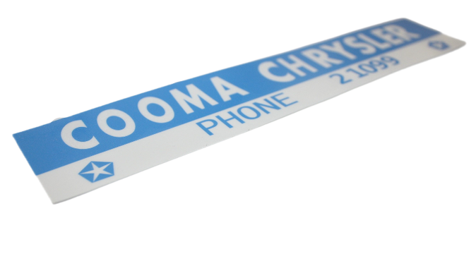 Cooma NSW : Dealership Decal