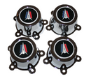 Early Mag Wheel Centre Cap Set, Valiant Mascot Black Logo : RV1-VG