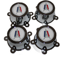 Early Mag Wheel Centre Cap Set, Valiant Mascot White Logo : RV1-VG
