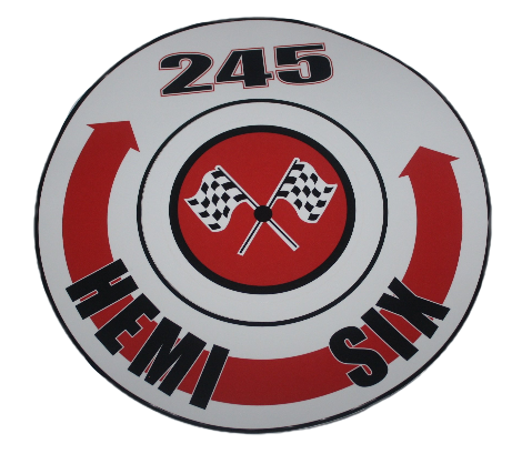 Super Commando Air Cleaner Tribute Decal : Hemi Six 245 Red