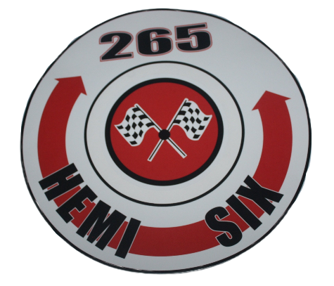 Super Commando Air Cleaner Tribute Decal : Hemi Six 265 Red