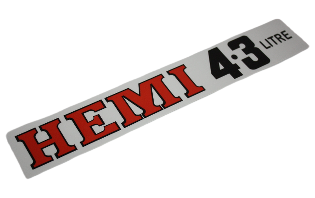 Air Cleaner Decal Hemi 4.3 Litre  : VJ & VK (265 Ci)