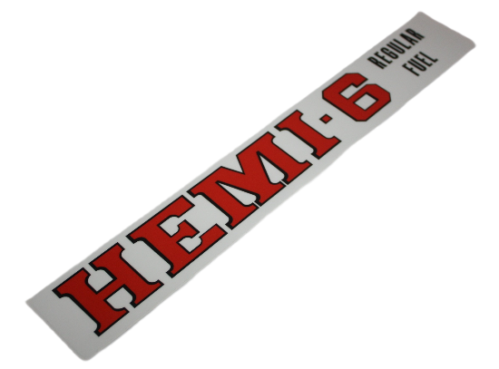 Hemi 6 Regular Fuel Air Cleaner Decal : VJ,  VK & CL (Low Compression)