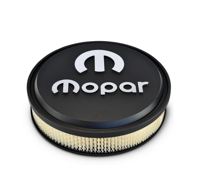 Mopar Performance Slant Edge Air Cleaner - "Black/Brushed Raised Logo"