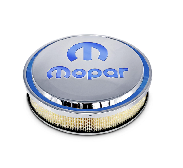 Mopar Performance Slant Edge Air Cleaner - "Polished/Blue Logo"