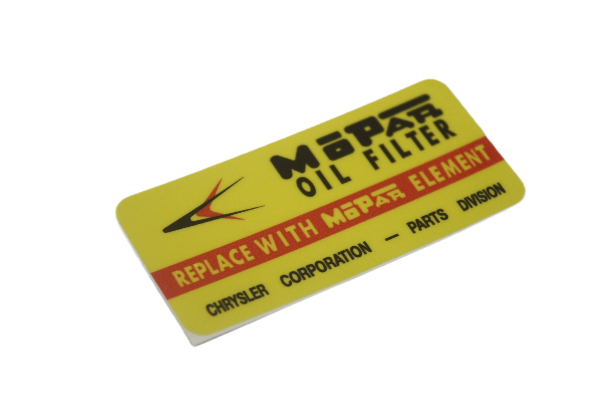 Mopar Oil Canister Decal : Suits AP6 273 V8 Regal
