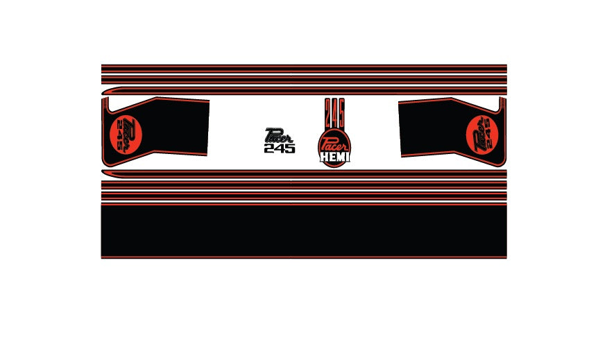 Vg Pacer Rear Sticker Body Stripe Kit : VG Pacer Hardtop A88/84 Hemi Orange | Decals