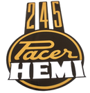 245 Hemi Pacer Bonnet / Hood Decal "HOT MUSTARD" : VG Pacer A84 A88