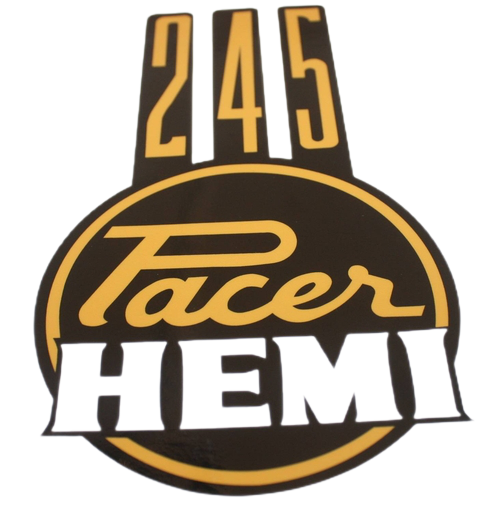 245 Hemi Pacer Bonnet / Hood Decal "HOT MUSTARD" : VG Pacer A84 A88