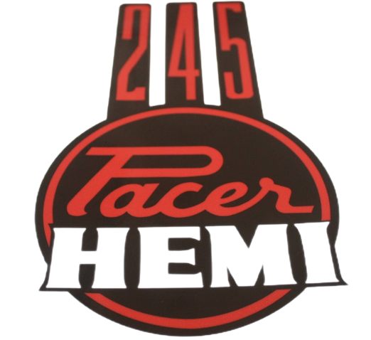 245 Hemi Pacer Bonnet / Hood Decal "red" : VG Pacer A84 A88