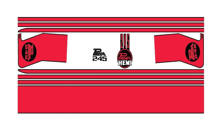 Body Stripe Kit : VG Pacer Hardtop A88/A84 Red - Decals