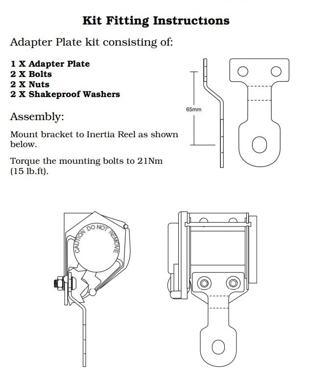 Seatbelt Retractor Lift Plate Offset - Long