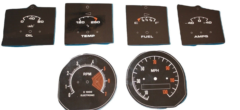 Dash Dial Decal Set : R/T Charger & VH Pacer - Interior